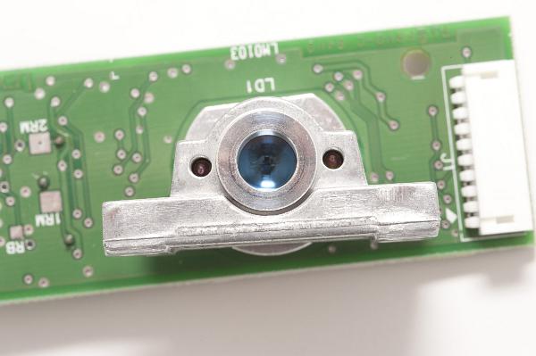 semiconductor laser a high power semiconductor laser from a laser printer, encased in a metal heatsink to dissapate heat generated when in operation