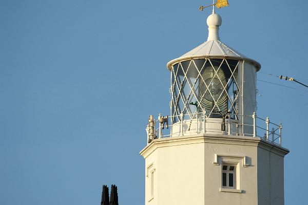 lizard lighthouse lighthouse lantern room with a freznel lens used to focus the light of the lamp in to a narrow been visible over long distances