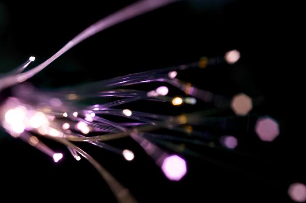 conceptual image representing digital fibre optic communications