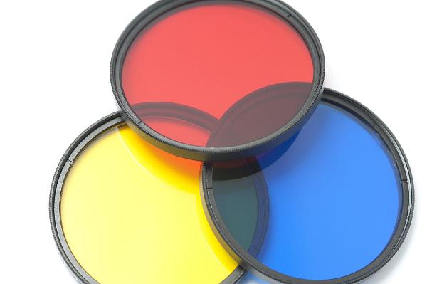 Subtractive primary filters Three circular subtractive primary filters in rmagenta yellow and cyan arranged to overlap showing the formation of different colours isolated on white