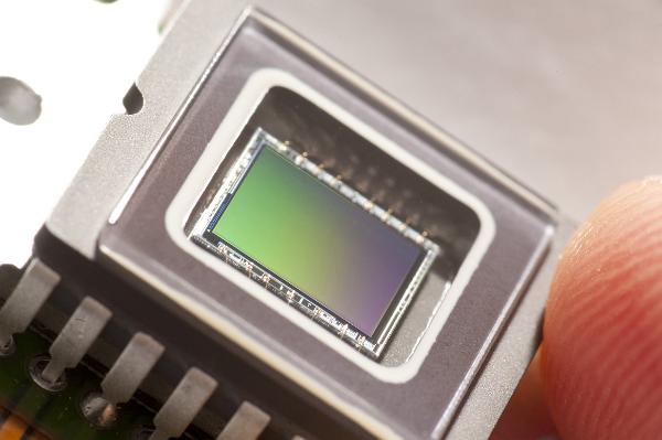 a diigital camera CMOS sensor, macro image